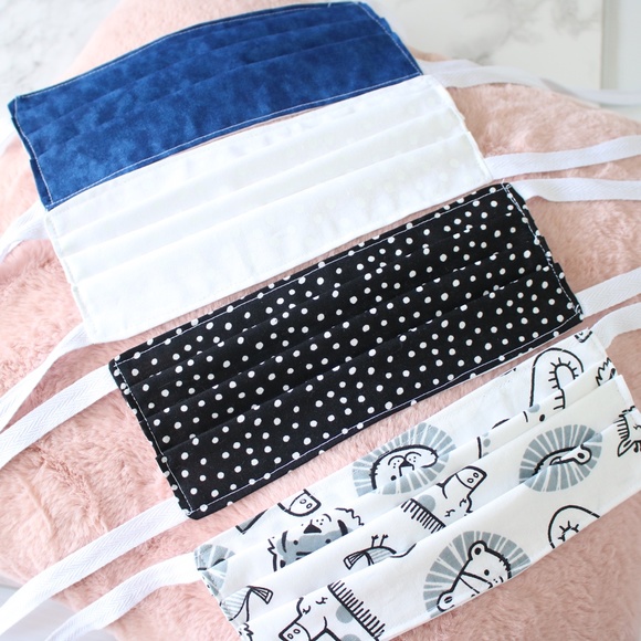 Face Mask Adult Reusable Cute Cotton Double Layer - Picture 2 of 8